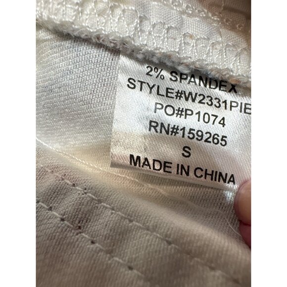 Wisteria Lane Geometric Flare Pants S White/Multicolor 98% Cotton & 2% Spandex - Picture 6 of 8